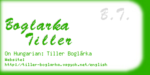 boglarka tiller business card