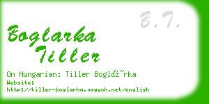 boglarka tiller business card
